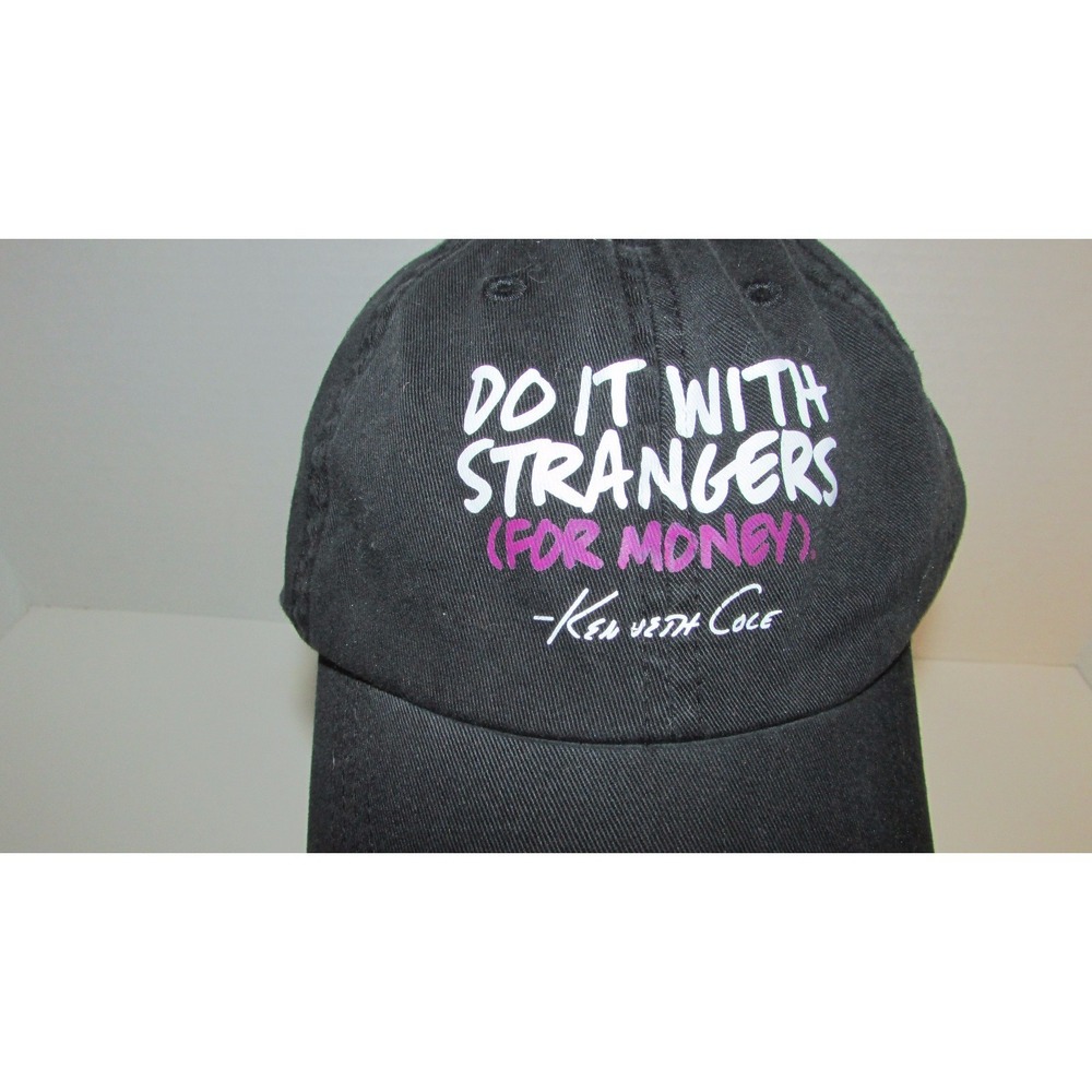 Do it with strangers for money Kenneth Cole baseball hat cap AIDS walk black OS